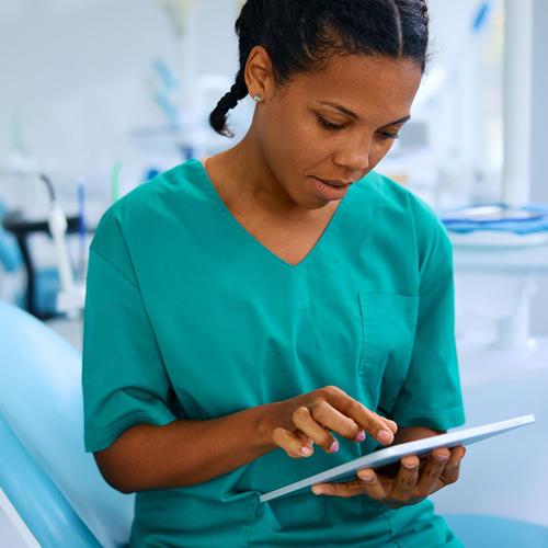 Image of a diverse group of HuFriedyGroup stakeholders, representing the company's commitment to improving health and wellbeing outcomes for dental patients worldwide through initiatives such as Greenlight online infection prevention portal, Friends of Hu-Friedy educational resources, and original research and development.